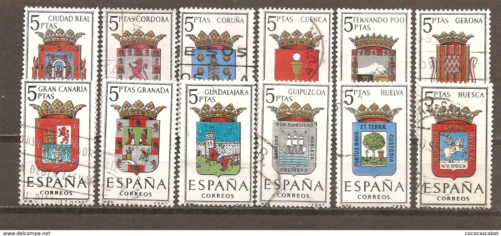 España/Spain-(usado) - Edifil  1481-92  - Yvert  1151-56, 1179-84 (o) - Usados