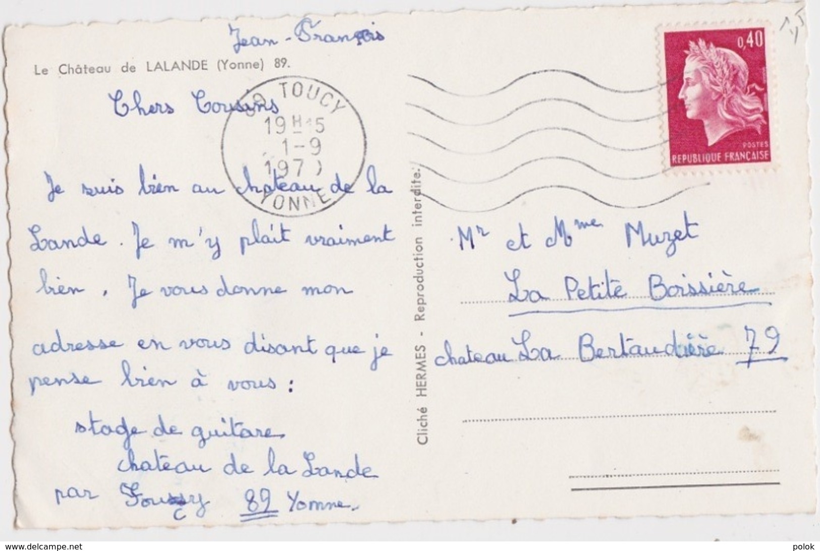 Bu - Cpsm Petit Format Le Château De LALANDE (89) - Other & Unclassified