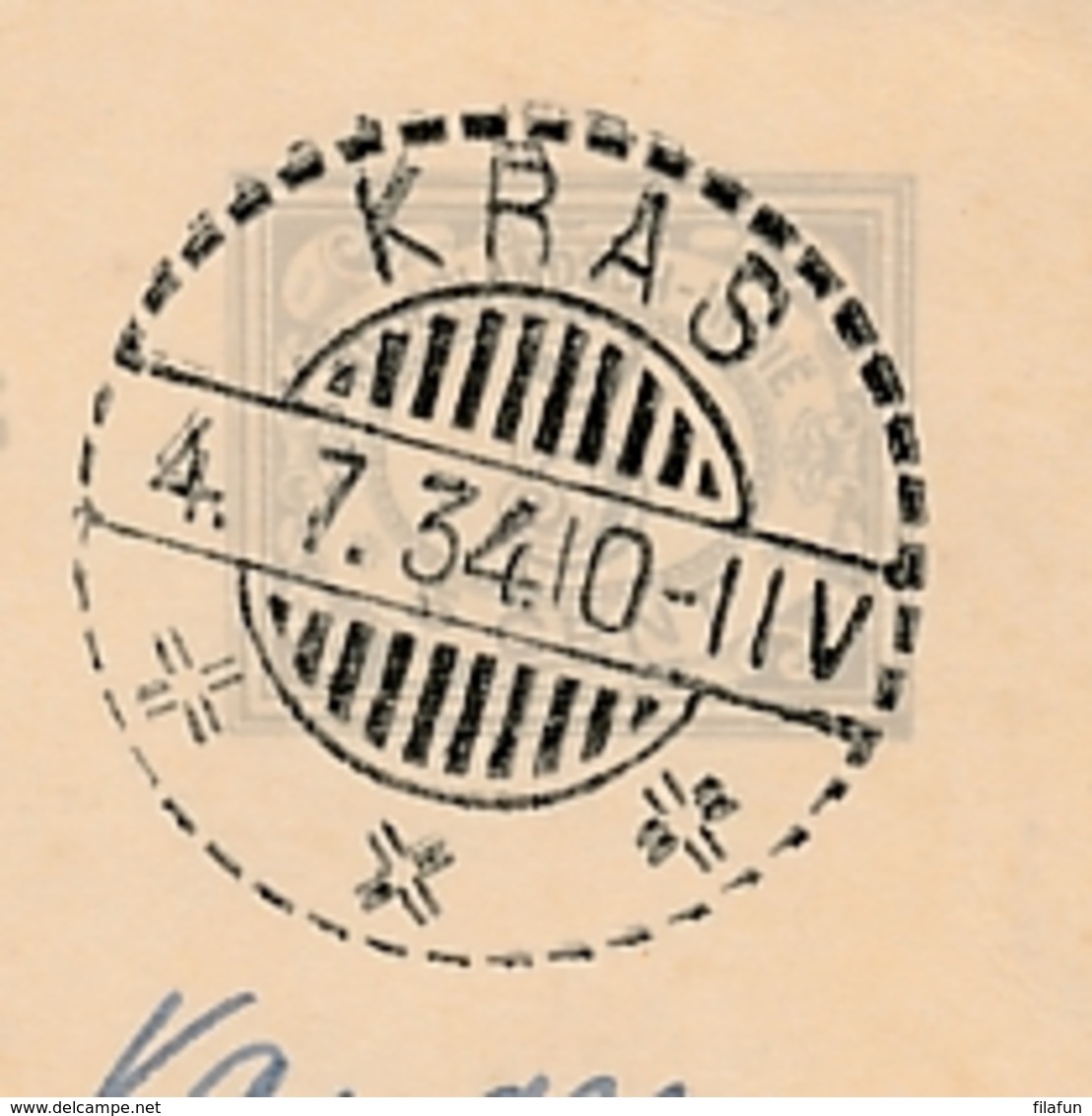 Nederlands Indië - 1934 - 5 Cent Cijfer, Briefkaart G54a Van LB KRAS Naar BataviaCentrum/10 - Niederländisch-Indien