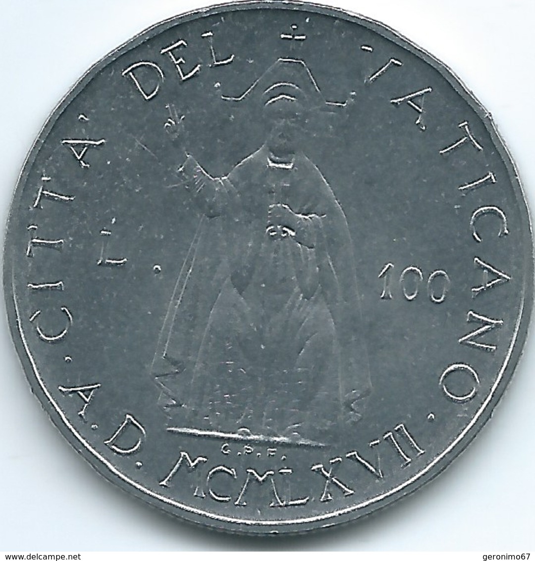 Vatican City - Paul VI - 1967 - 100 Lire - KM98 - Vatikan