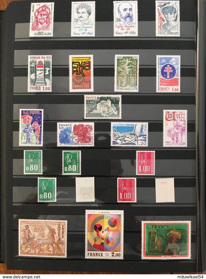 FRANCE Année Complète 1976 - YT N°  1863 à 1913 (+1894a Et 1895a) Et Poste Aérienne 49 - 55 Timbres Neufs Sans Charnière - 1970-1979