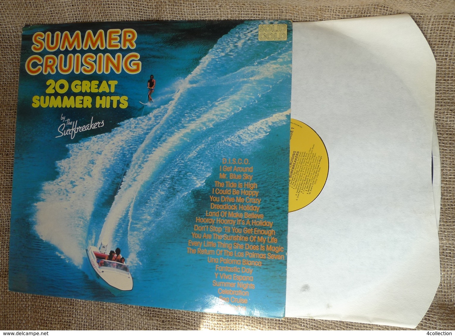 Vinyl Records Stereo 33rpm LP SUMMER CRUISING By The Surfbreakers 20 Great Summer Hits 1982 Solid Gold Records - Other & Unclassified