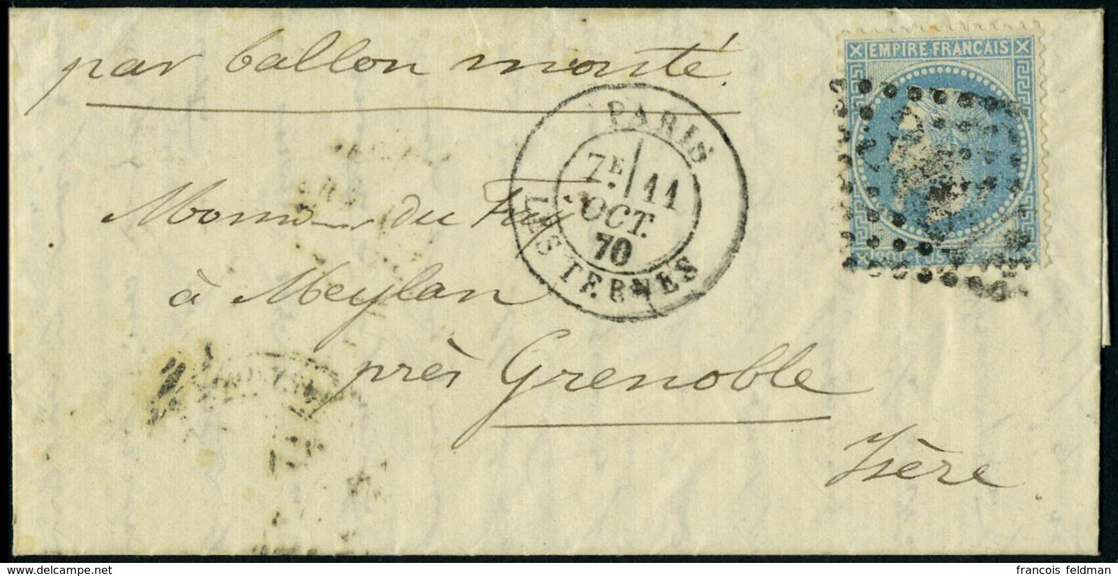 Lettre LE WASHINGTON Ou LE LOUIS BLANC, L.M.M. Avec Càd Paris Les Ternes 11 Oct 70 Pour Meylan Près Grenoble, Càd De Tra - Autres & Non Classés