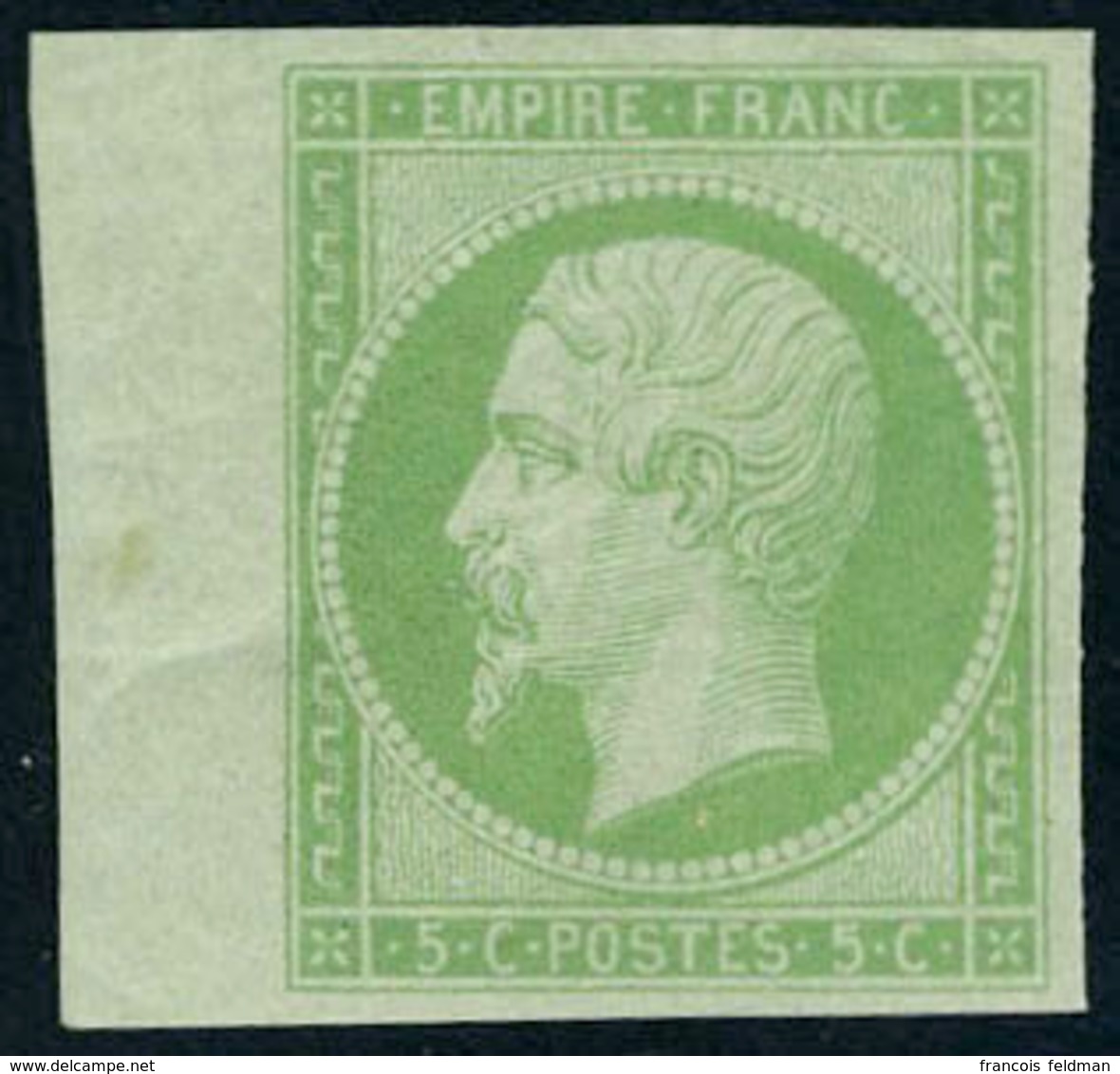 Neuf Sans Charnière N° 12, 5c Vert Bdf, Superbe, Signé Brun - Autres & Non Classés