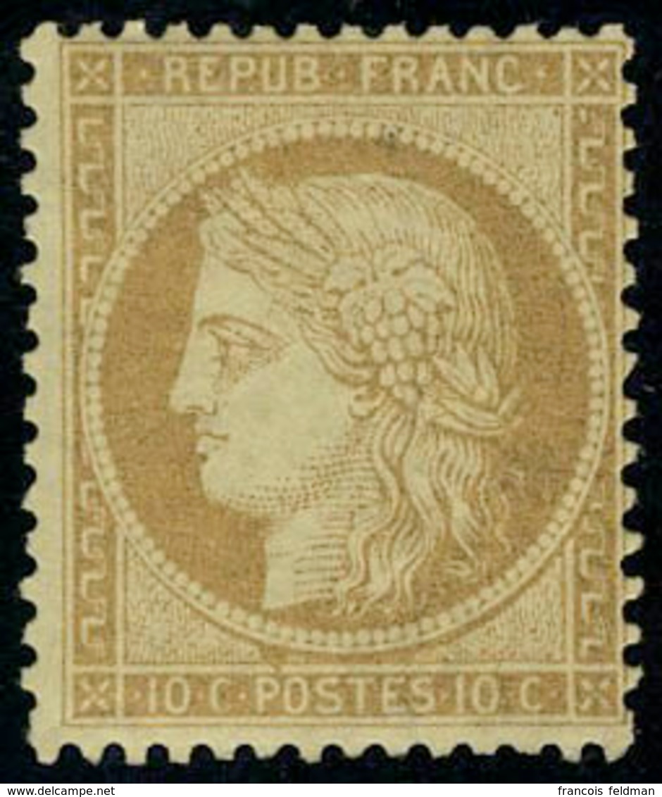 Neuf Avec Charnière N° 36, 10c Bistre Jaune TB - Andere & Zonder Classificatie