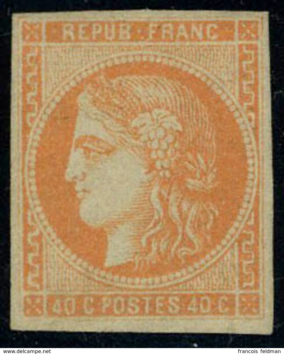 Neuf Avec Charnière N° 48, 40c Orange T.B. Signé Calves - Altri & Non Classificati