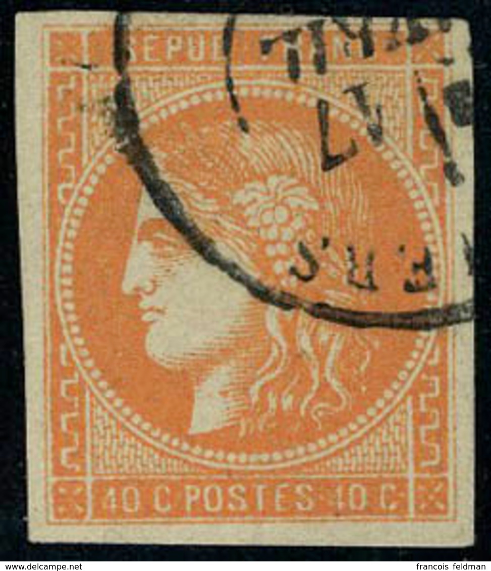 Oblitéré N° 48a, 40c Orange Vif, Obl Cachet à Date, T.B. - Otros & Sin Clasificación