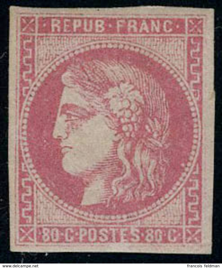 Neuf Avec Charnière N° 49, 80c Rose, Cl, T.B. Signé Calves - Otros & Sin Clasificación