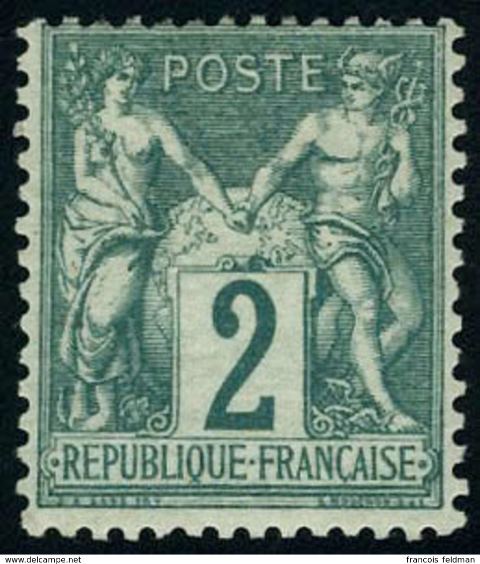 Neuf Avec Charnière N° 62, 2c Vert Type I, Cl, T.B. Signé Calves - Altri & Non Classificati