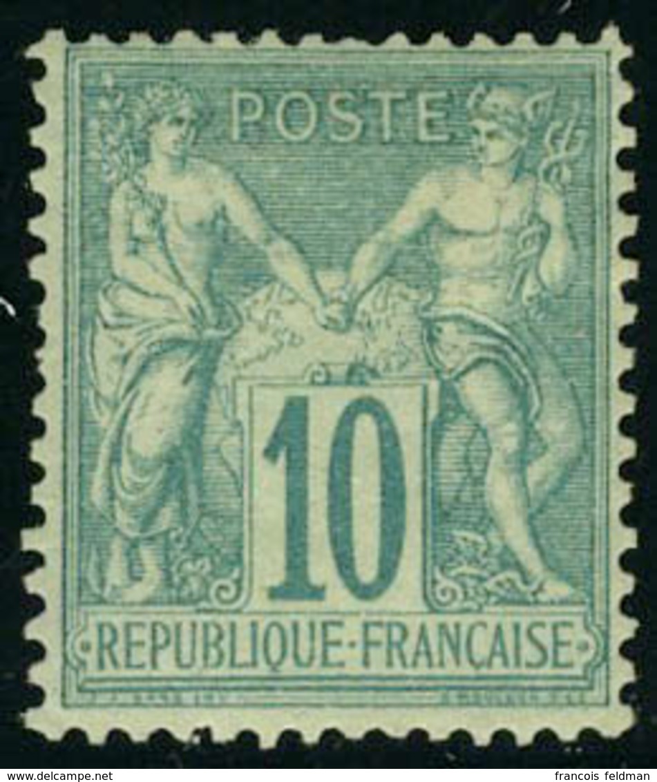 Neuf Avec Charnière N° 65, 10c Vert Type I, Bon Centrage, TB, Signé - Other & Unclassified