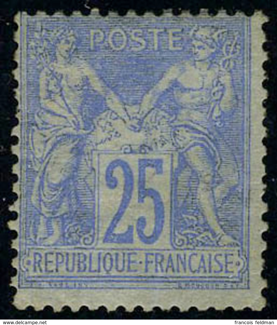 Neuf Avec Charnière N° 68, 25c  Outremer, Gomme Lég Altérée, Signé Calves - Otros & Sin Clasificación