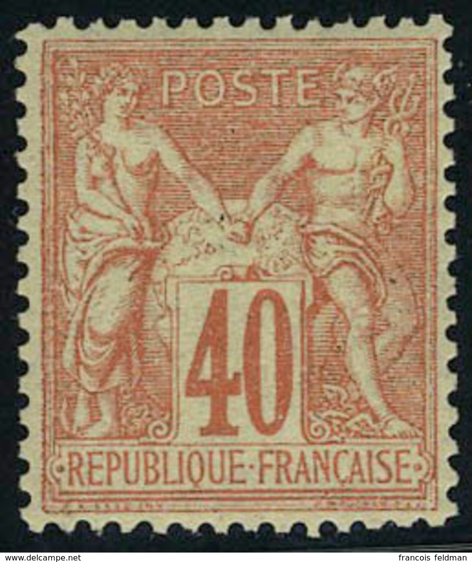 Neuf Avec Charnière N° 70, 40c Orange, Excellent Centrage, Cl, Superbe Signé Brun - Altri & Non Classificati