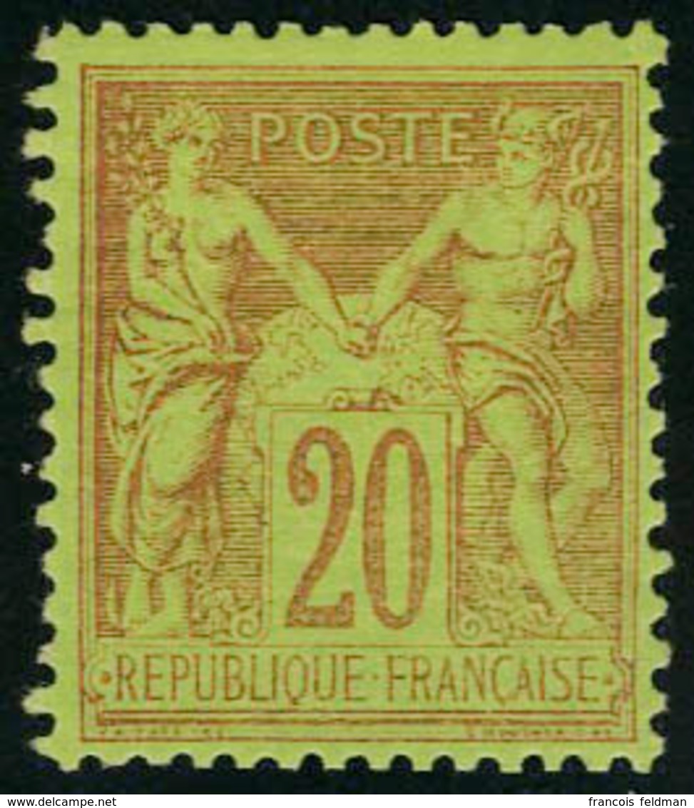 Neuf Avec Charnière N° 96, 20c Brique Sur Vert, TB - Other & Unclassified