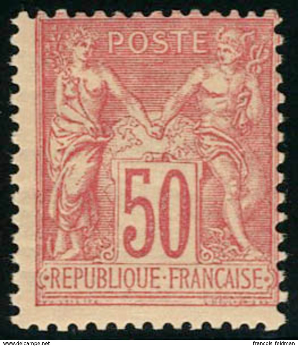 Neuf Sans Charnière N° 98, 50c Rose, Type II, TB, Signé Calves - Autres & Non Classés