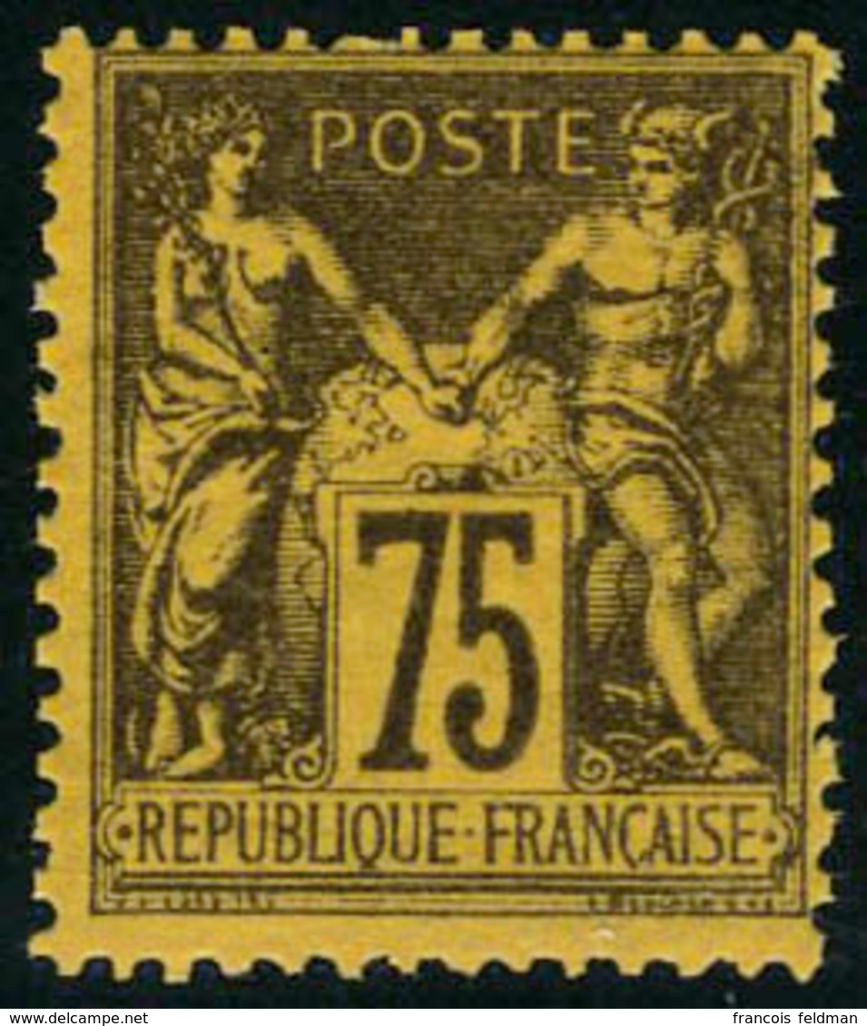 Neuf Sans Charnière N° 99, 75c Violet S/orange, TB - Autres & Non Classés