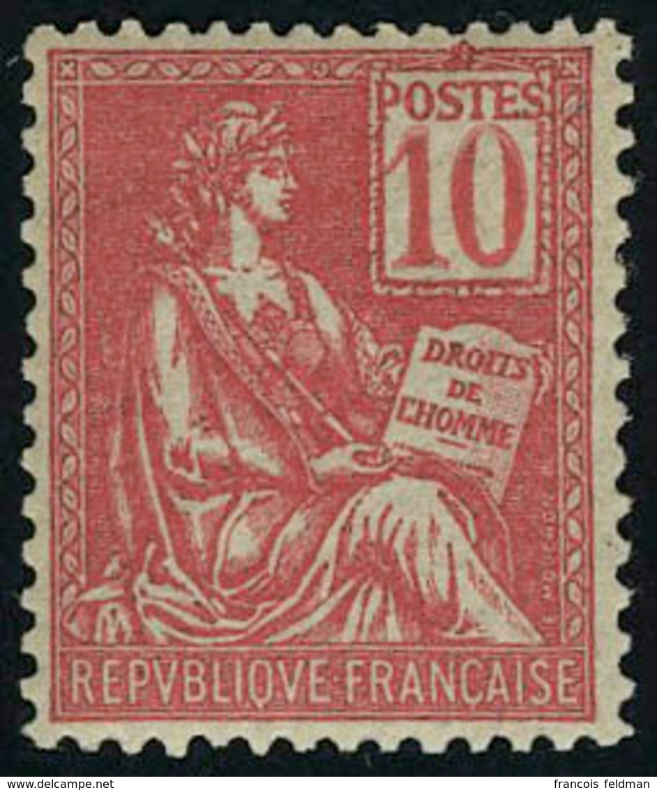 Neuf Sans Charnière N° 112, 10c Rose Mouchon Type I T.B. - Autres & Non Classés