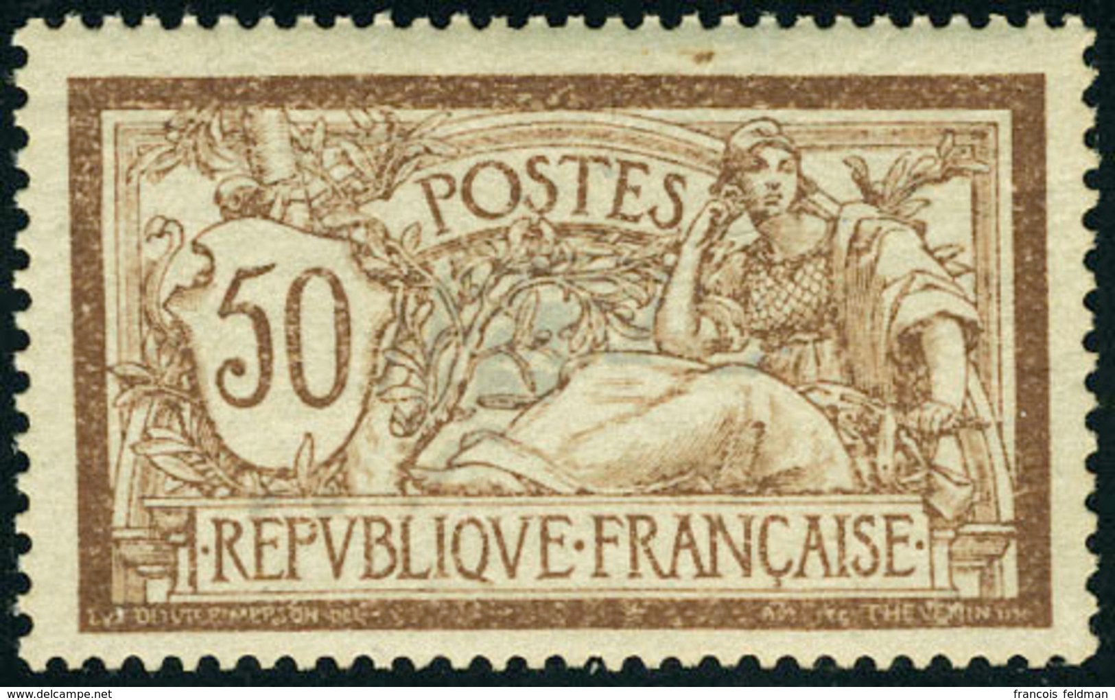 Neuf Sans Charnière N° 120d, 50c Merson, Papier GC, T.B. - Other & Unclassified