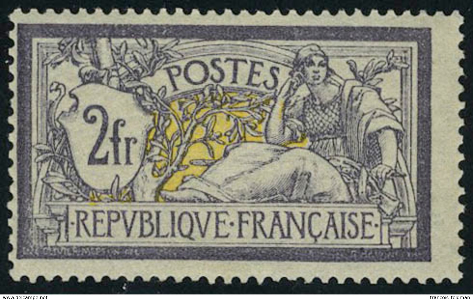 Neuf Sans Charnière N° 122, 2f Merson Fraicheur Postale Superbe, Certificat Schollmeyer - Other & Unclassified