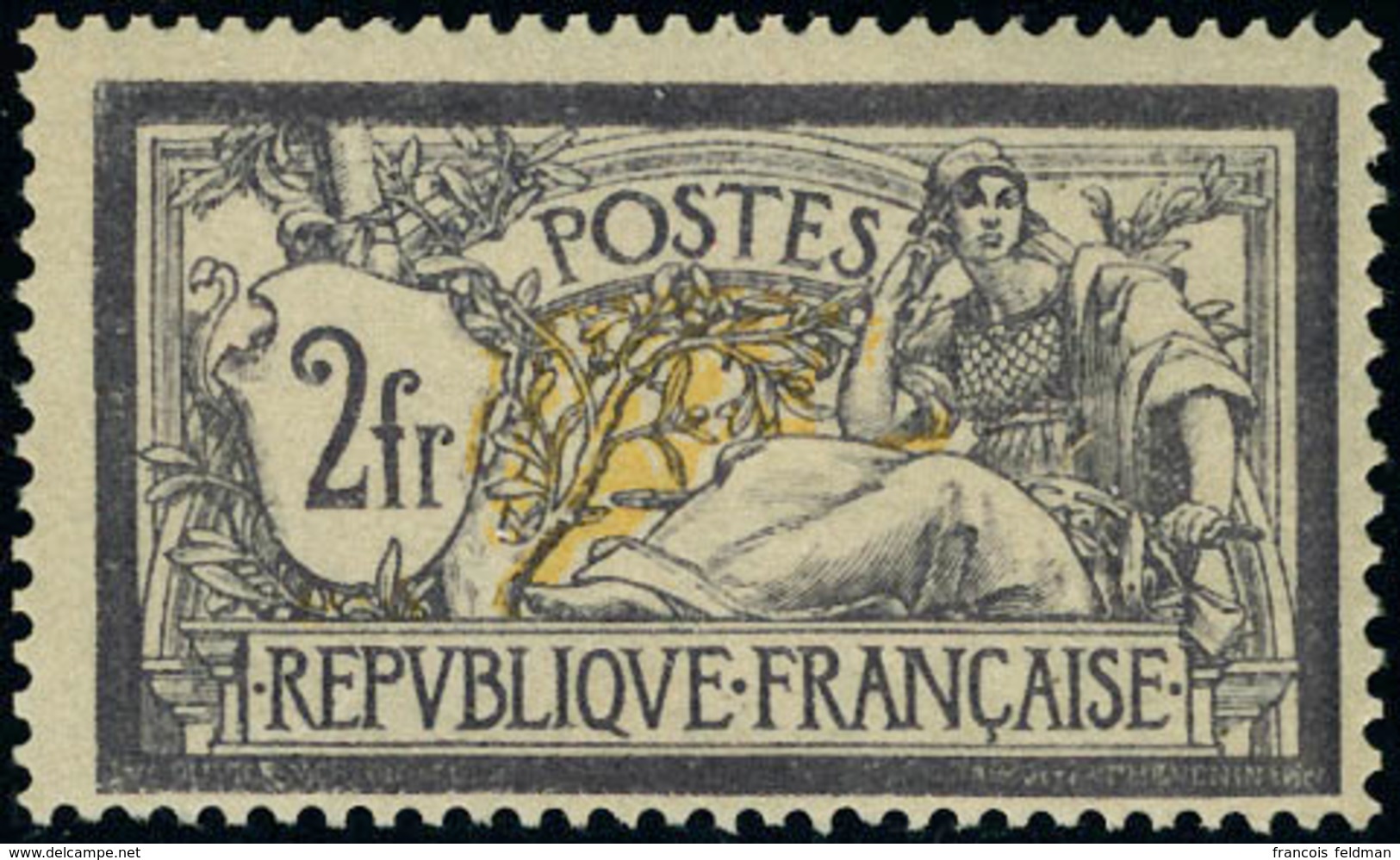 Neuf Avec Charnière N° 122. 2f Merson Violet Et Jaune, T.B. Signé Calves Et Diéna. - Autres & Non Classés