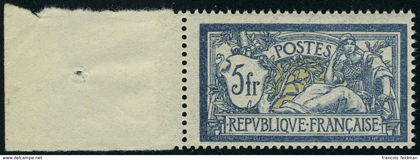 Neuf Sans Charnière N° 123a, 50c Type Merson Bleu Et Olive, Bdf, T.B. - Autres & Non Classés