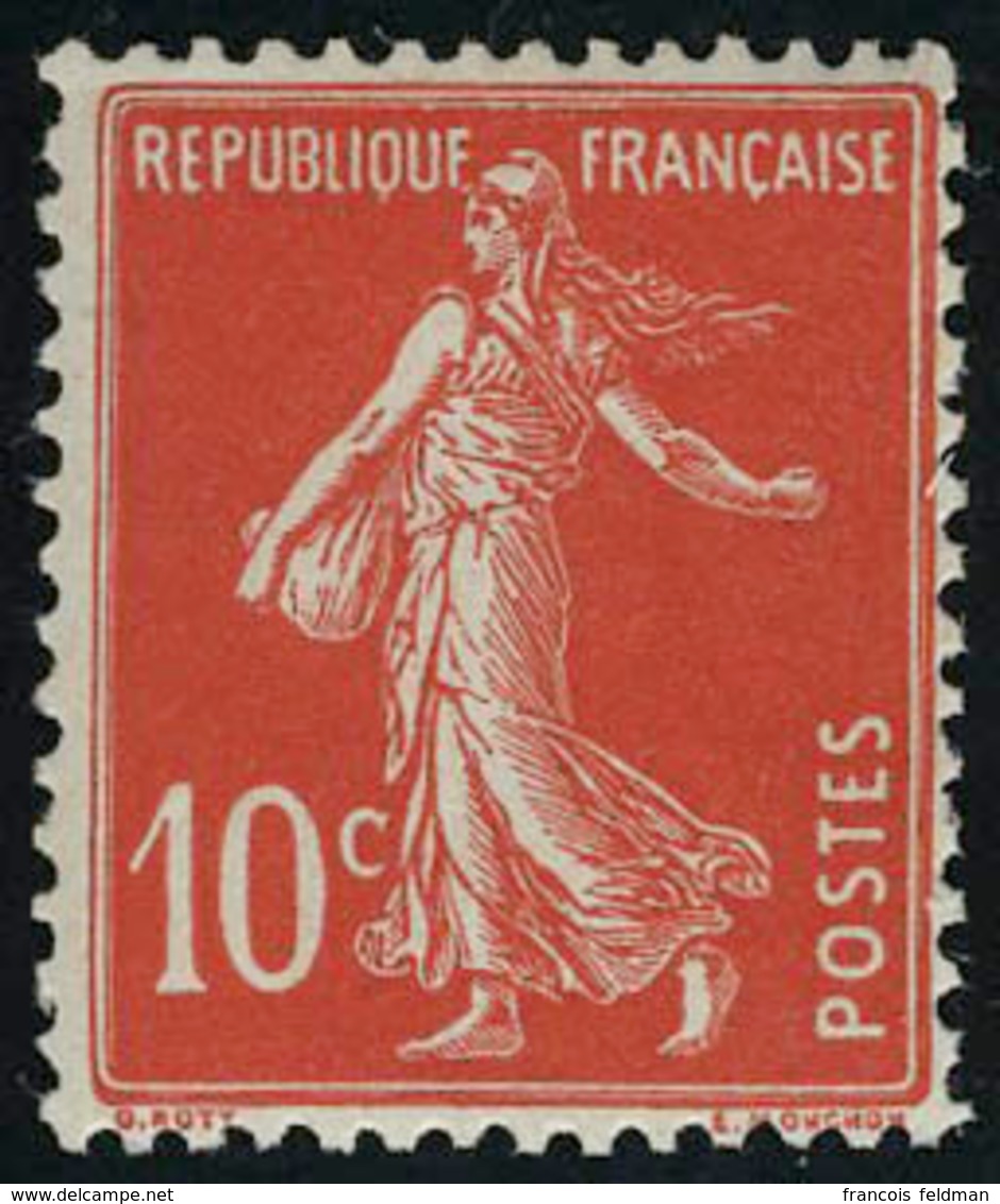 Neuf Avec Charnière N° 138c, 10c Semeuse écarlate, Cl, T.B. - Autres & Non Classés