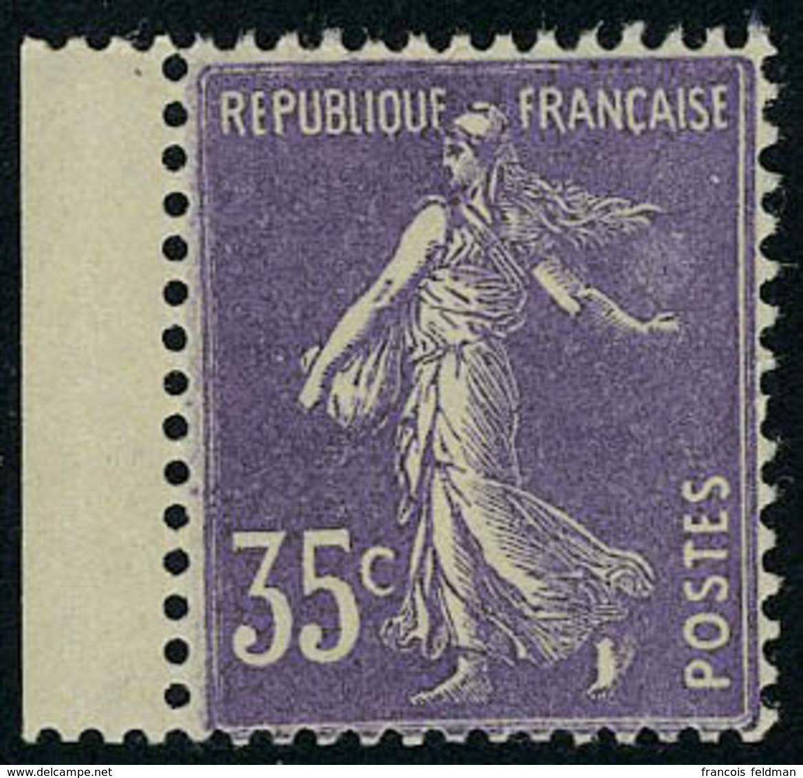 Neuf Sans Charnière N° 142b, 35c Violet Semeuse, Type II, Bdf, T.B. - Autres & Non Classés