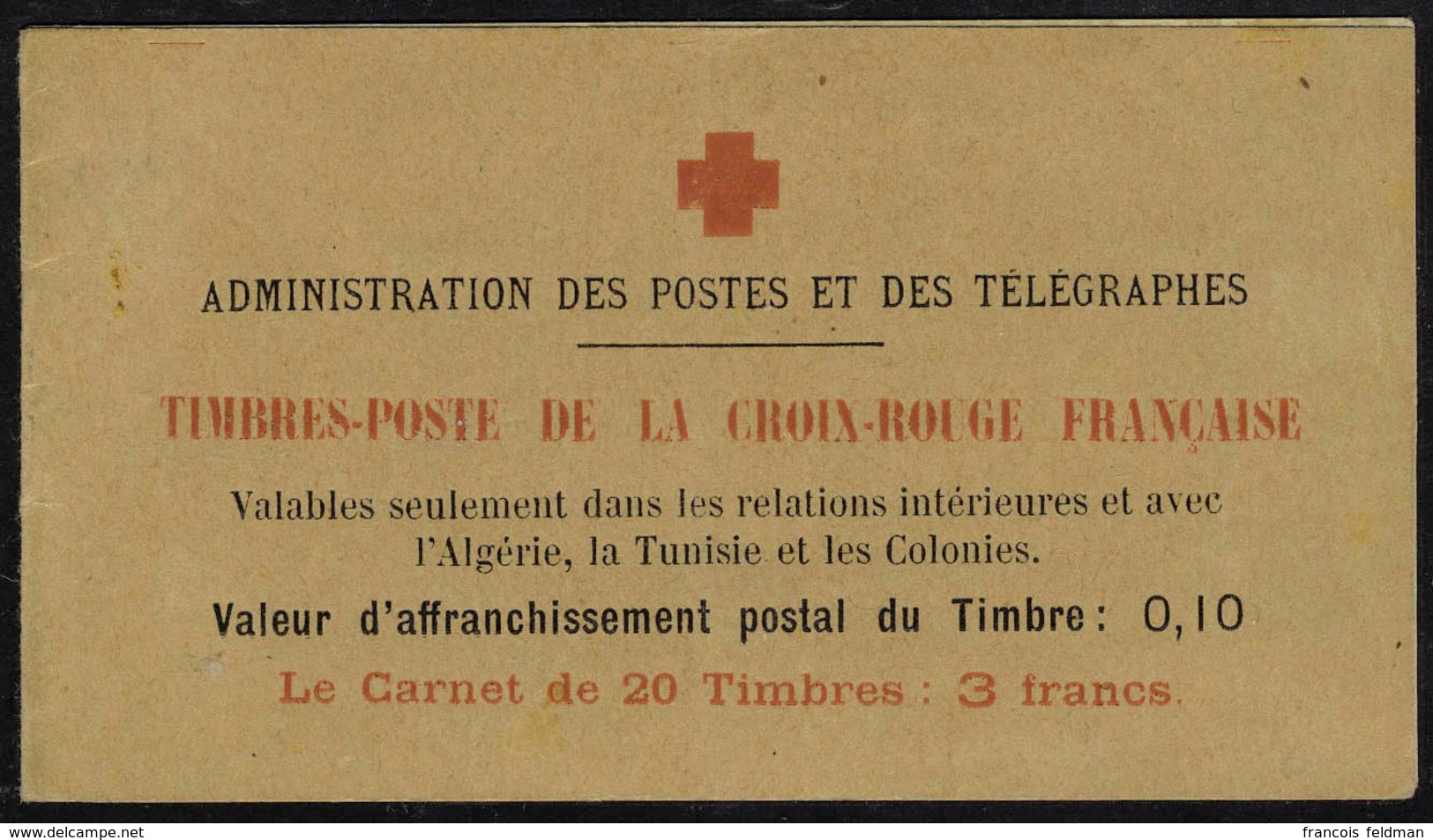 Neuf Sans Charnière N° 147b, 10c + 5c Croix Rouge, Carnet Complet De 20 T. Infime Trace De Ch. Sur Un Ex. T.B. - Otros & Sin Clasificación