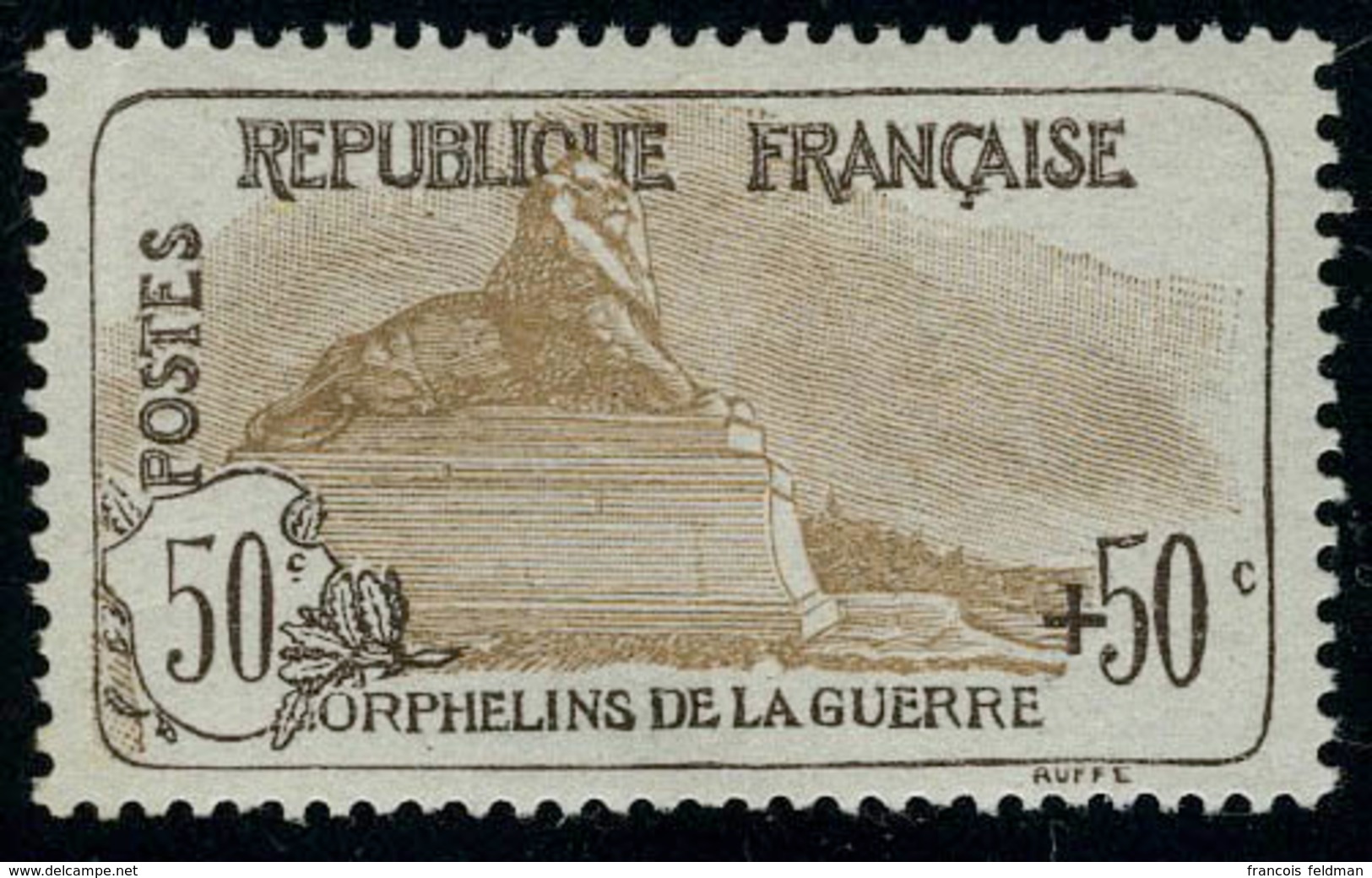 Neuf Sans Charnière N° 153, 50c + 50c Orphelins, T.B. Signé JF Brun - Other & Unclassified