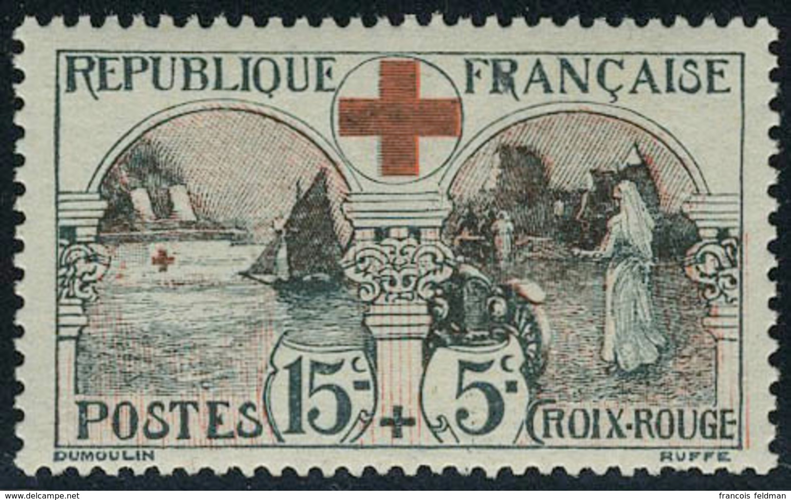 Neuf Sans Charnière N° 156, 15c + 5c, Croix Rouge, Très Bien Centré TB - Otros & Sin Clasificación