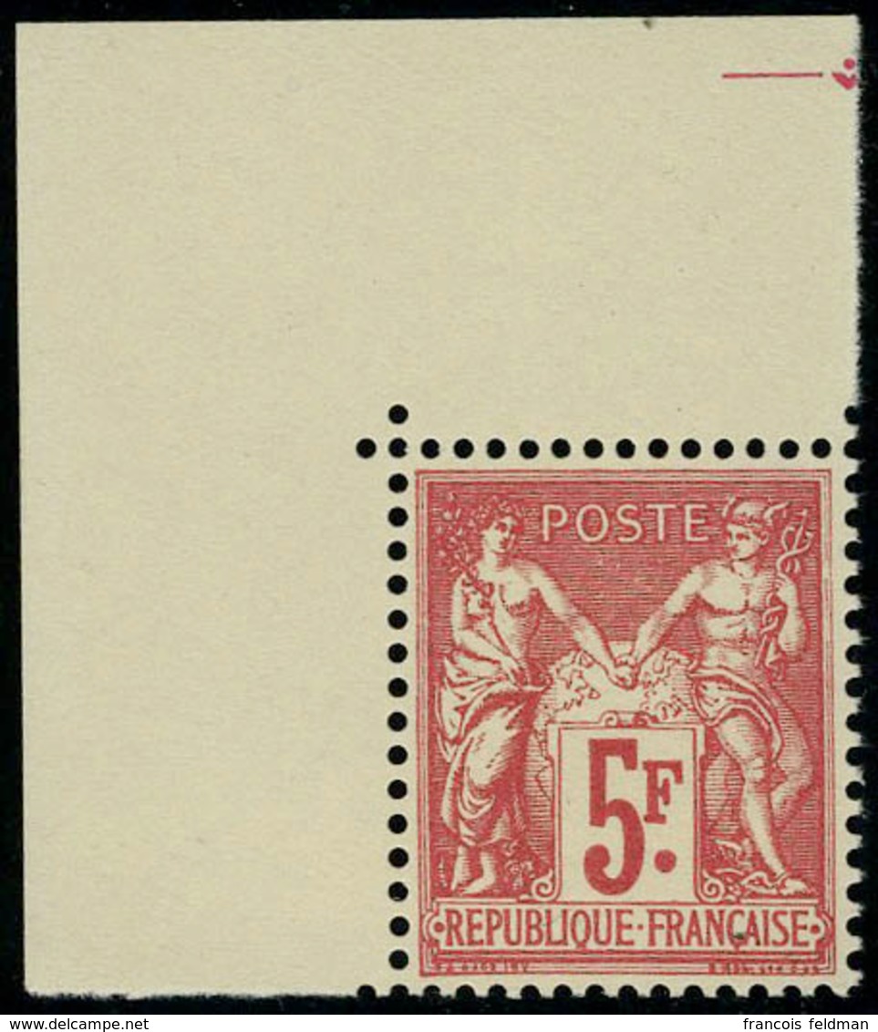 Neuf Sans Charnière N° 216, 5f Carmin Cdf, T.B. - Other & Unclassified