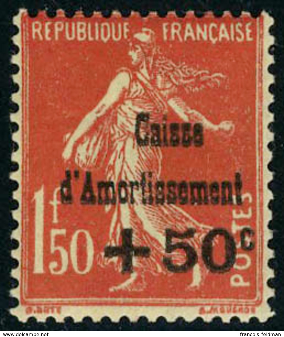 Neuf Sans Charnière N° 277a, +50c Sur 1f50 Rouge Sombre, C De Caisse Au Dessus Du 1er T D'Amortissement, TB - Other & Unclassified