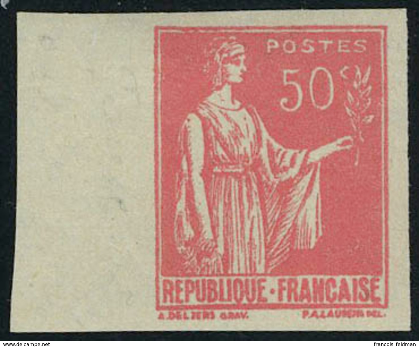 Neuf Avec Charnière N° 283, 50c Rouge Faux De Samoreau, ND, Bdf, T.B. - Other & Unclassified