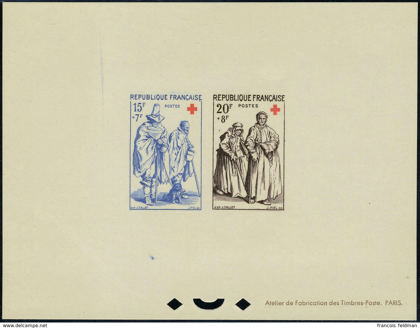 Neuf Sans Charnière N° 1140/1, Croix Rouge 1957, 2 épreuves De Luxe + épreuve De Luxe Collective + ND, T.B. - Other & Unclassified