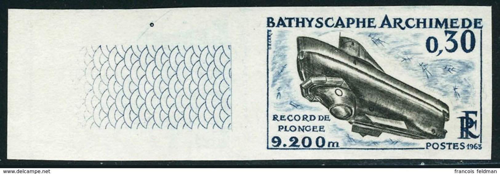 Neuf Sans Charnière N° 1368, Bathyscaphe Archimède, 1ex ND + Le Même En épreuve De Luxe, T.B. - Other & Unclassified