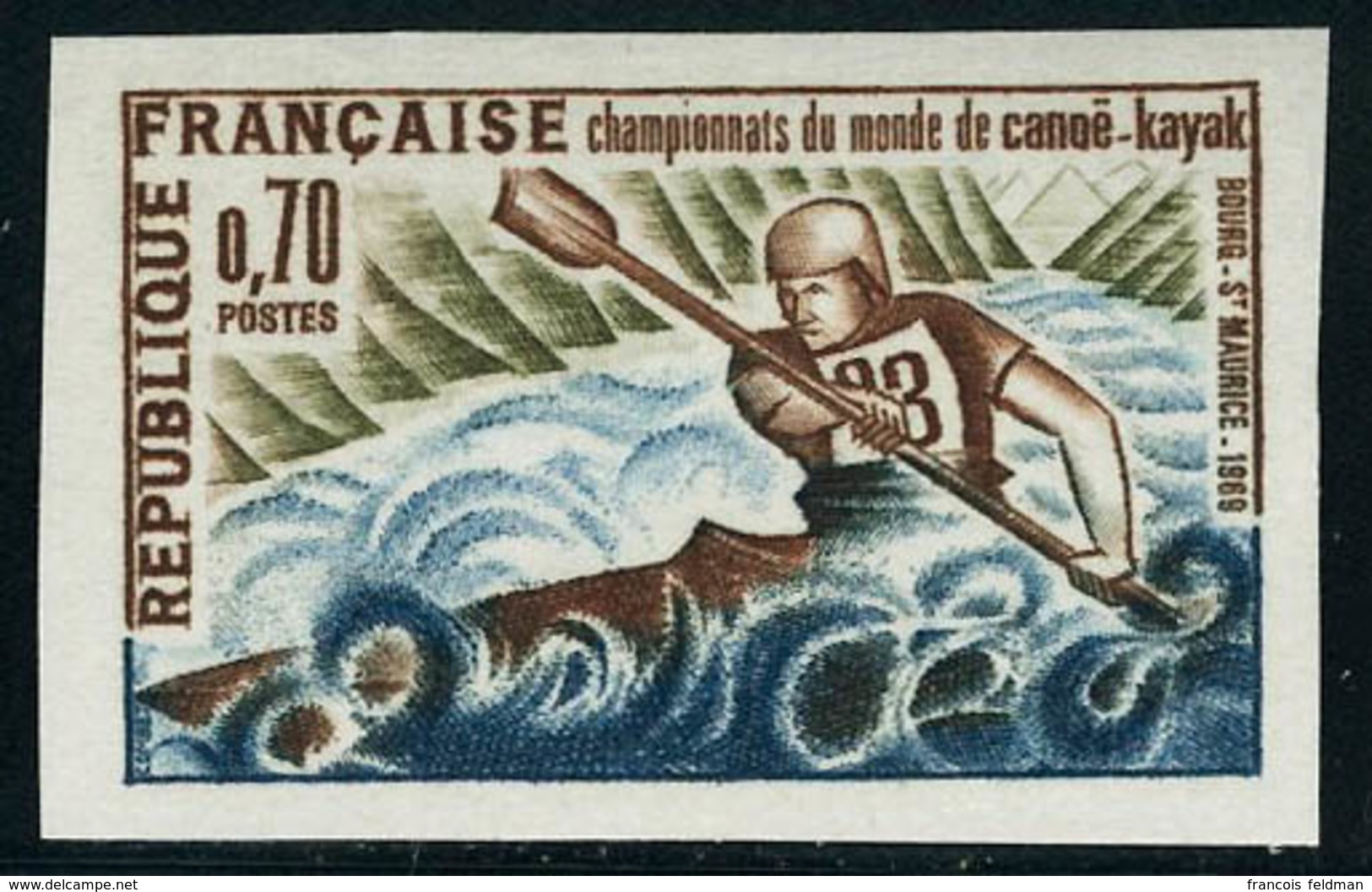 Neuf Sans Charnière N° 1609, Championnats De Canoë-kayak, 1ex ND + Le Même En épreuve De Luxe, T.B. - Other & Unclassified