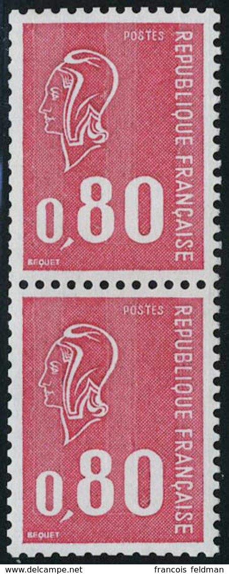 Neuf Sans Charnière N° 1815b + 1815c, 60c Et 80c  Avec N° Rouge Au Verso Tenant à Normal, T.B. - Other & Unclassified