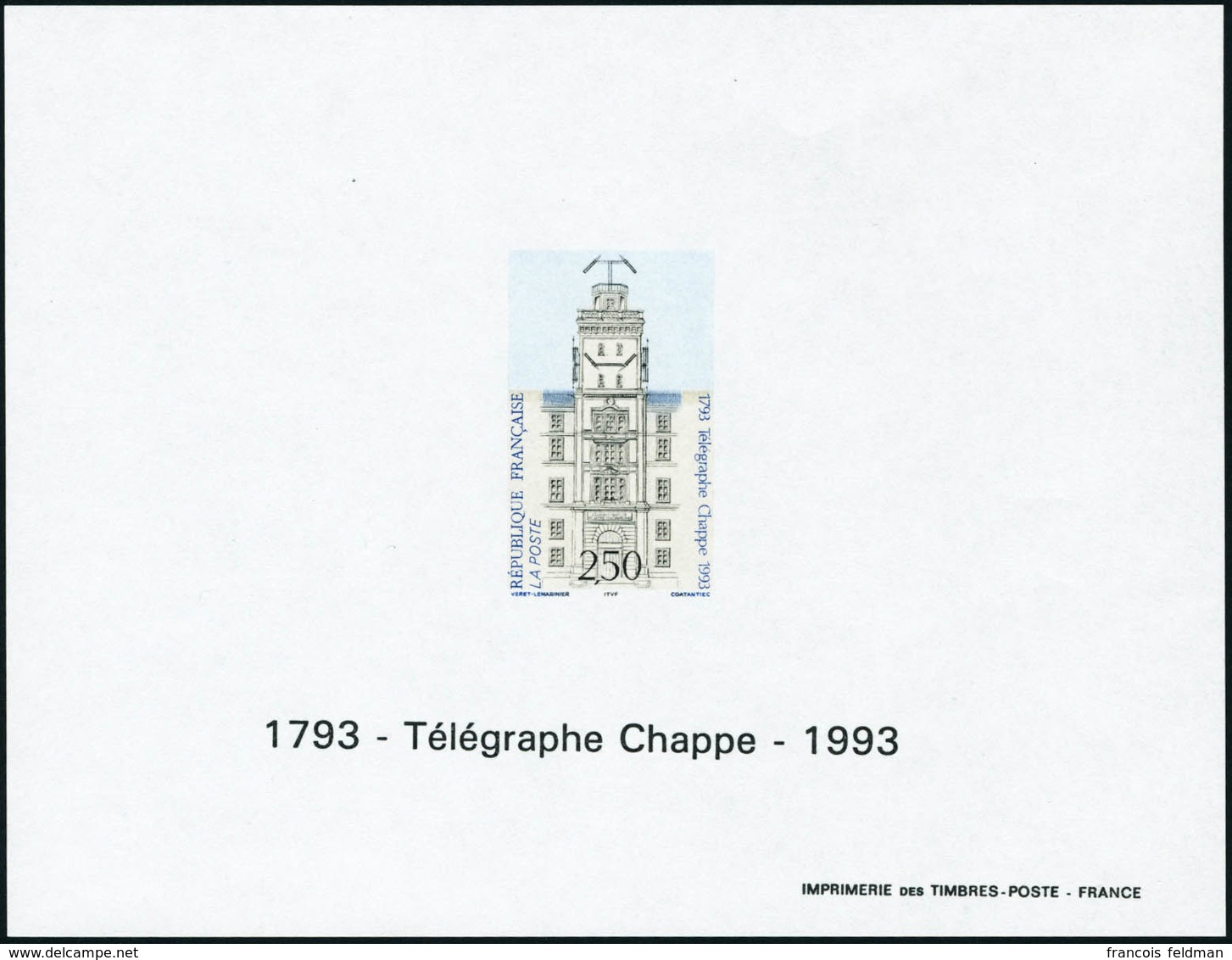 Neuf Sans Charnière N°2815. Télégraphe Chappe. Feuillet Non Dentelé Gommé. T.B. - Other & Unclassified