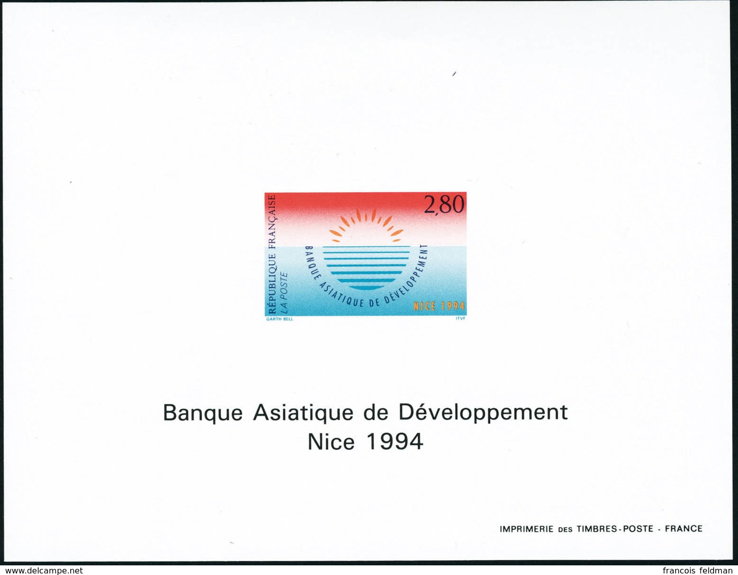 Neuf Sans Charnière N°2884. Banque Asiatique De Développement. Feuillet Non Dentelé Gommé. T.B. - Other & Unclassified