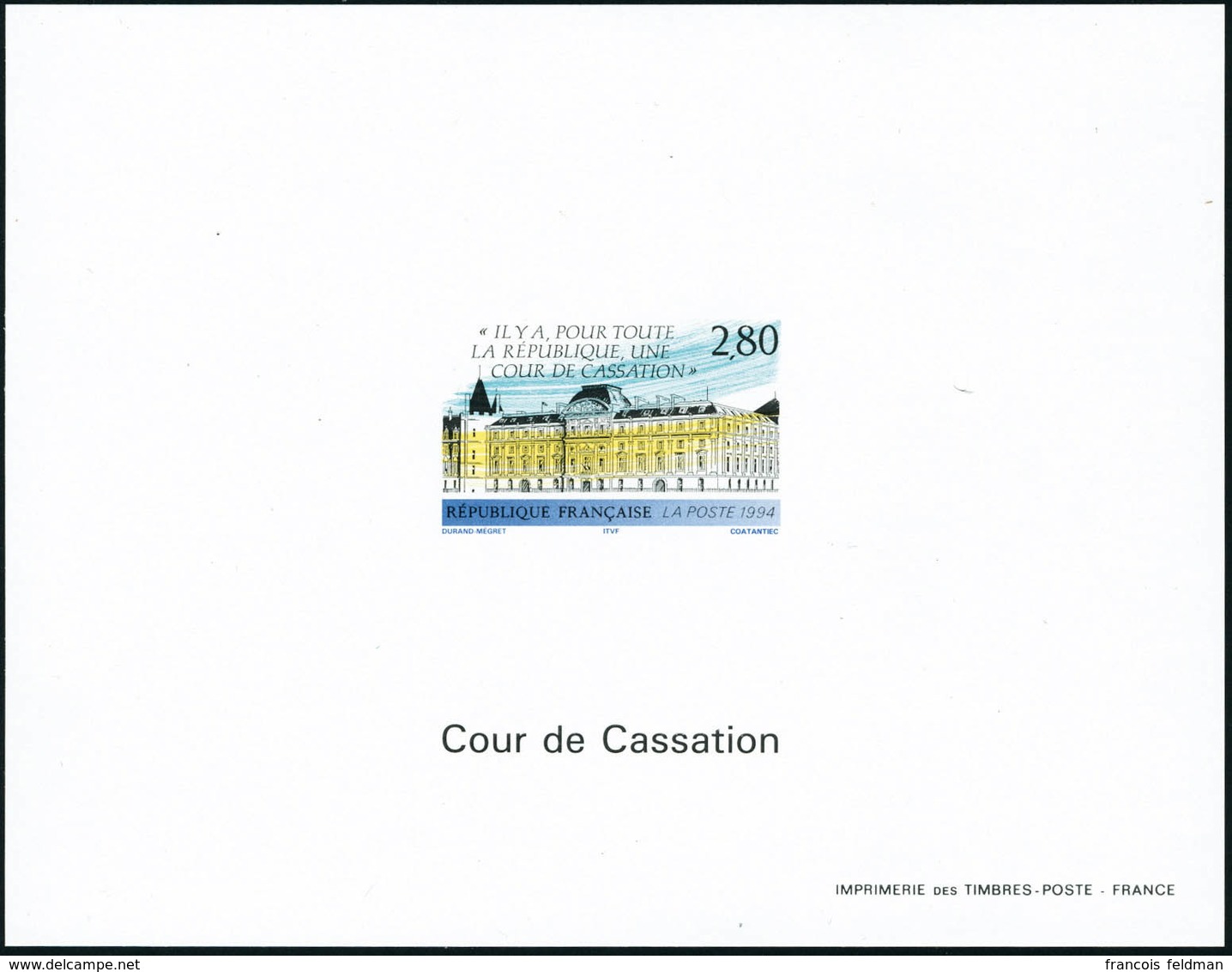 Neuf Sans Charnière N°2886. Cour De Cassation. Feuillet Non Dentelé Gommé. T.B. - Other & Unclassified