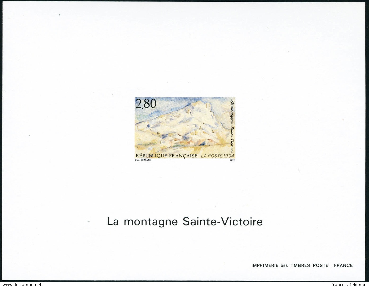 Neuf Sans Charnière N°2891. La Montagne Sainte-Victoire. Feuillet Non Dentelé Gommé. T.B. - Other & Unclassified