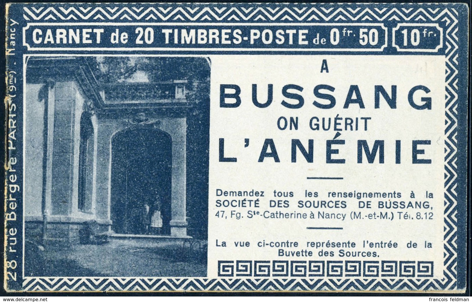 Neuf Sans Charnière N° 199-C21, 50c Rouge Semeuse Lignée, Bussang X 4 Fois, S.Nancy, TB - Other & Unclassified