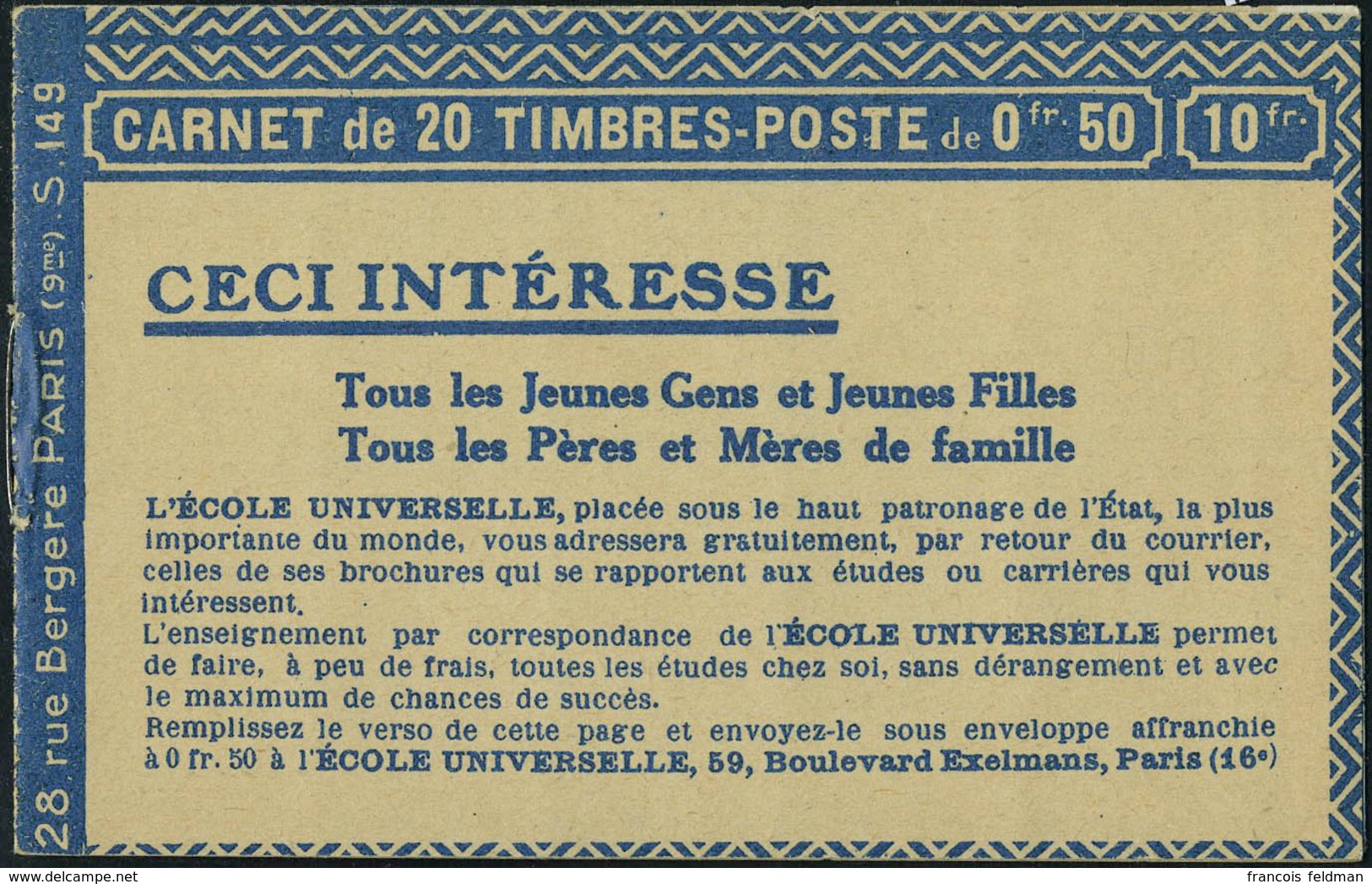 Neuf Sans Charnière N° 199-C39, 50c Rouge Semeuse Lignée Tyupe IIB Pub Plombières Sanglier Et Jaffelin 2 Fois, S 149 TB - Other & Unclassified