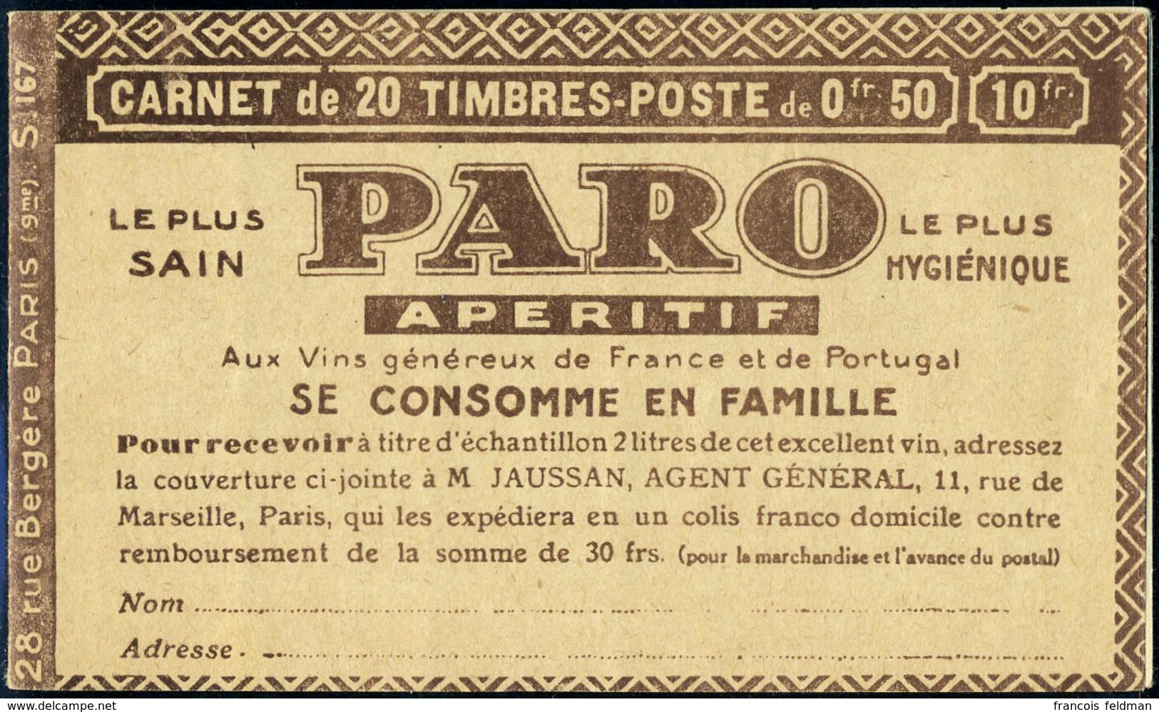 Neuf Sans Charnière N° 199-C49, 50c Rouge Semeuse Lignée, Timbres Sans Publicité, S.167, TB - Other & Unclassified