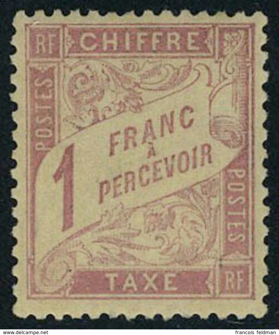 Neuf Sans Charnière N° 39, 1F Rose Sur Paille, Bon Centrage, T.B. Signé Brun - Other & Unclassified