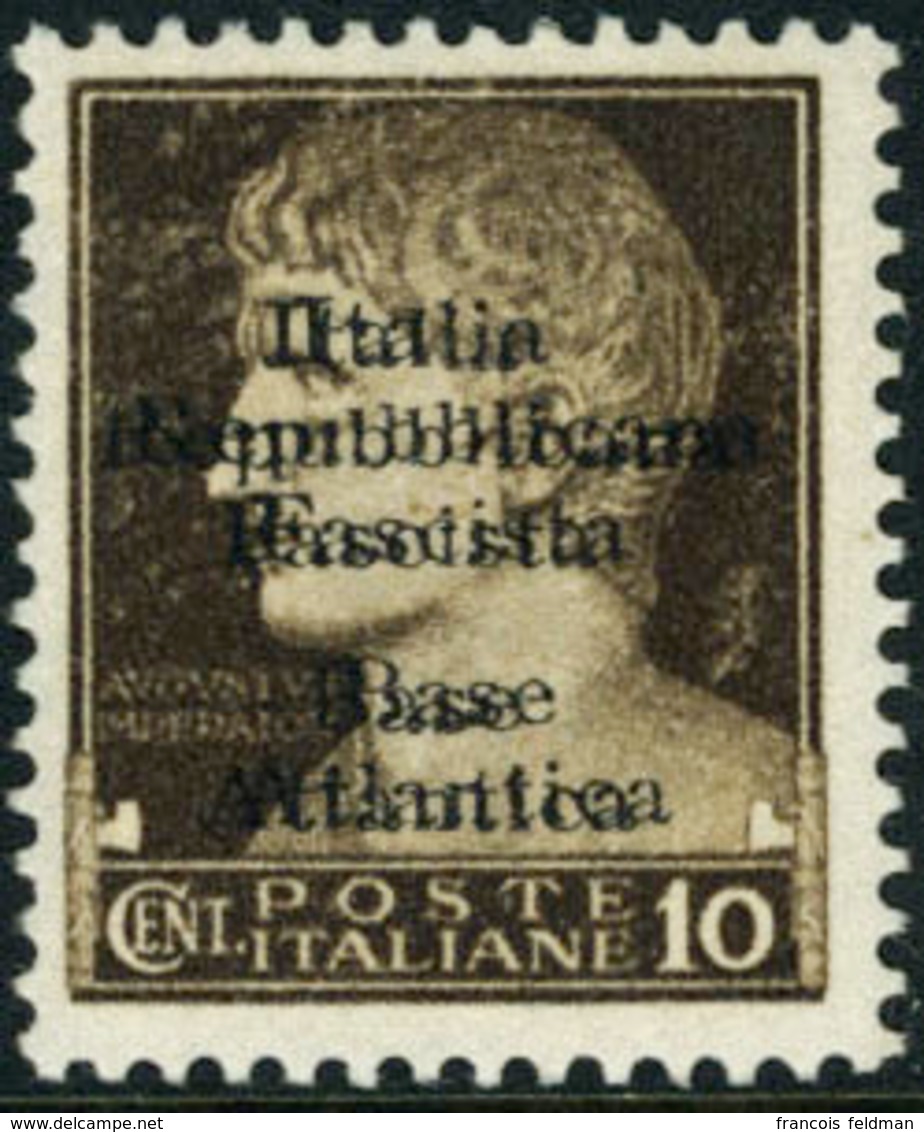 Neuf Avec Charnière N° 1. 10c Sépia, 1 Ex Double Surcharge,  L'autre Double Surcharge Dont 1 Renversée. T.B.. Maury 6c E - Autres & Non Classés