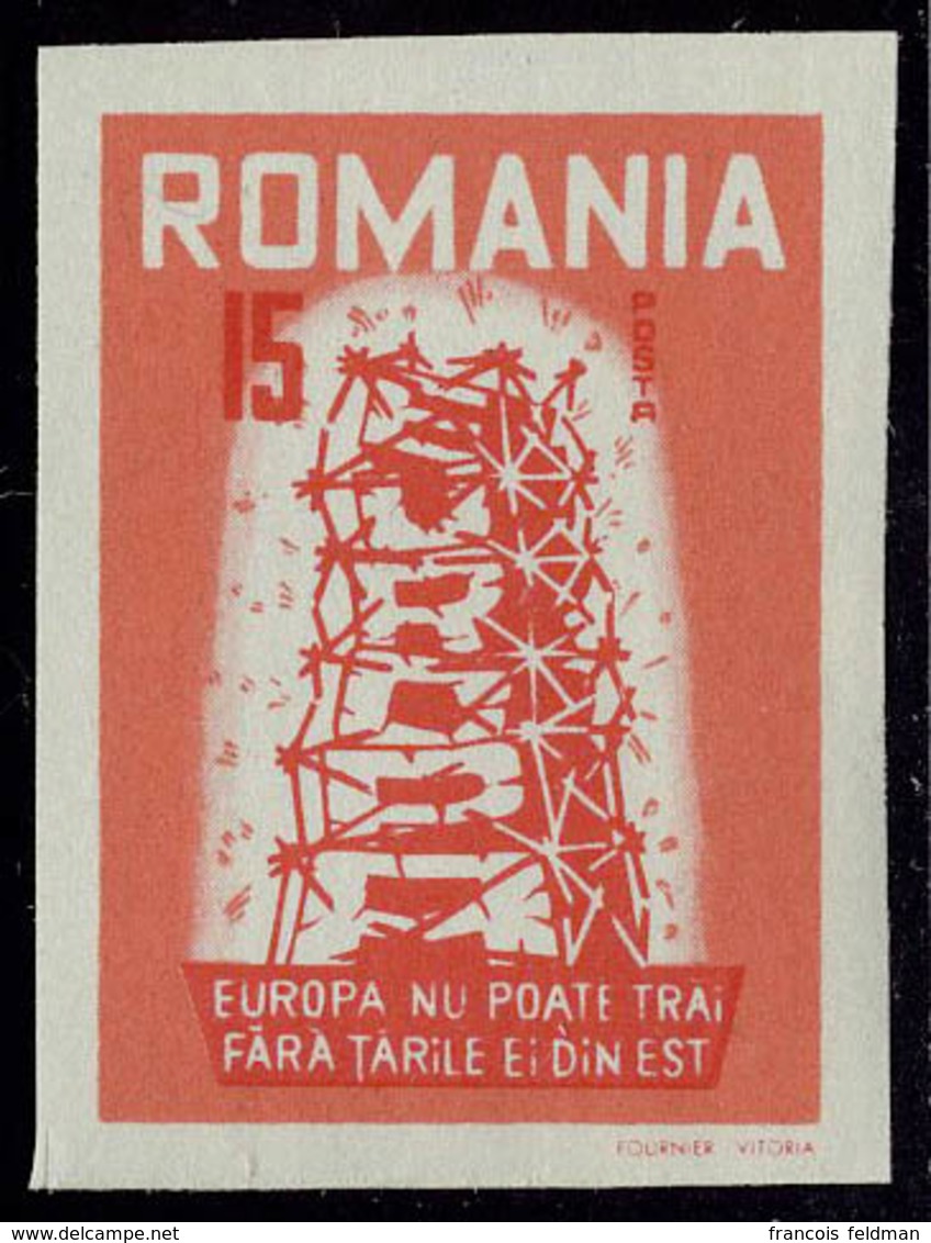 Neuf Sans Charnière 1957, Timbres De Propagande Anti Communiste émis Par Des Dissidents Roumains (Maury N° 1/3) 1 Série  - Autres & Non Classés