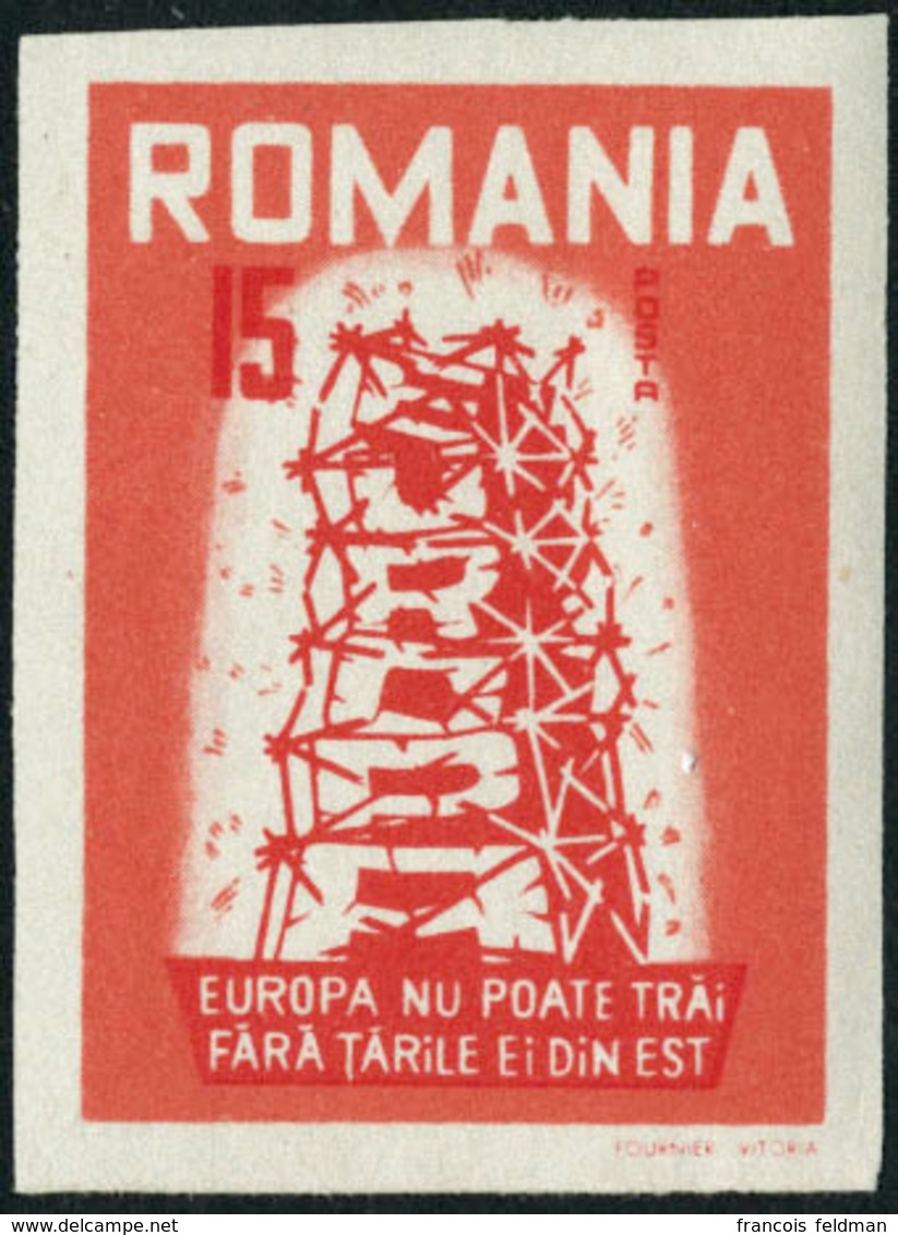 Neuf Sans Charnière 1958. 35f EUROPA. 4 Essais De Couleurs, Non Dentelé, Différents. T.B. - Otros & Sin Clasificación