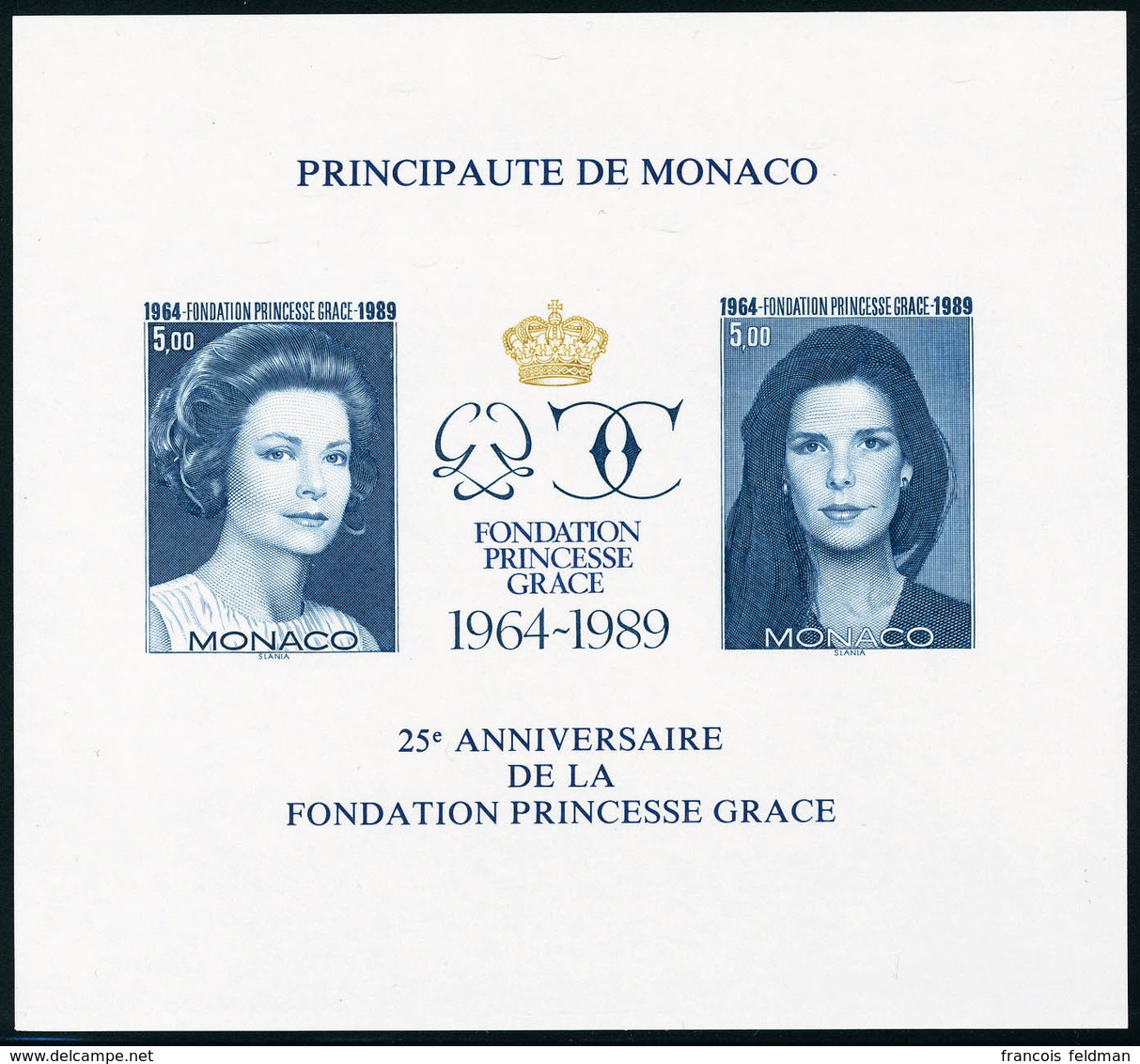 Neuf Sans Charnière N° 48a, Le Bloc Fondation Princesse Grace, Non Dentelé, T.B. - Autres & Non Classés
