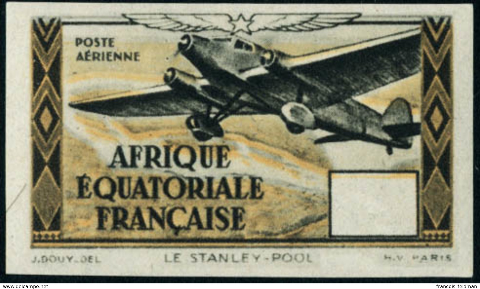 Neuf Sans Charnière Type Stanley-Pool. Noir Et Jaune Foncé. Non Dentelé Sans Indication De La Valeur. T.B. - Autres & Non Classés