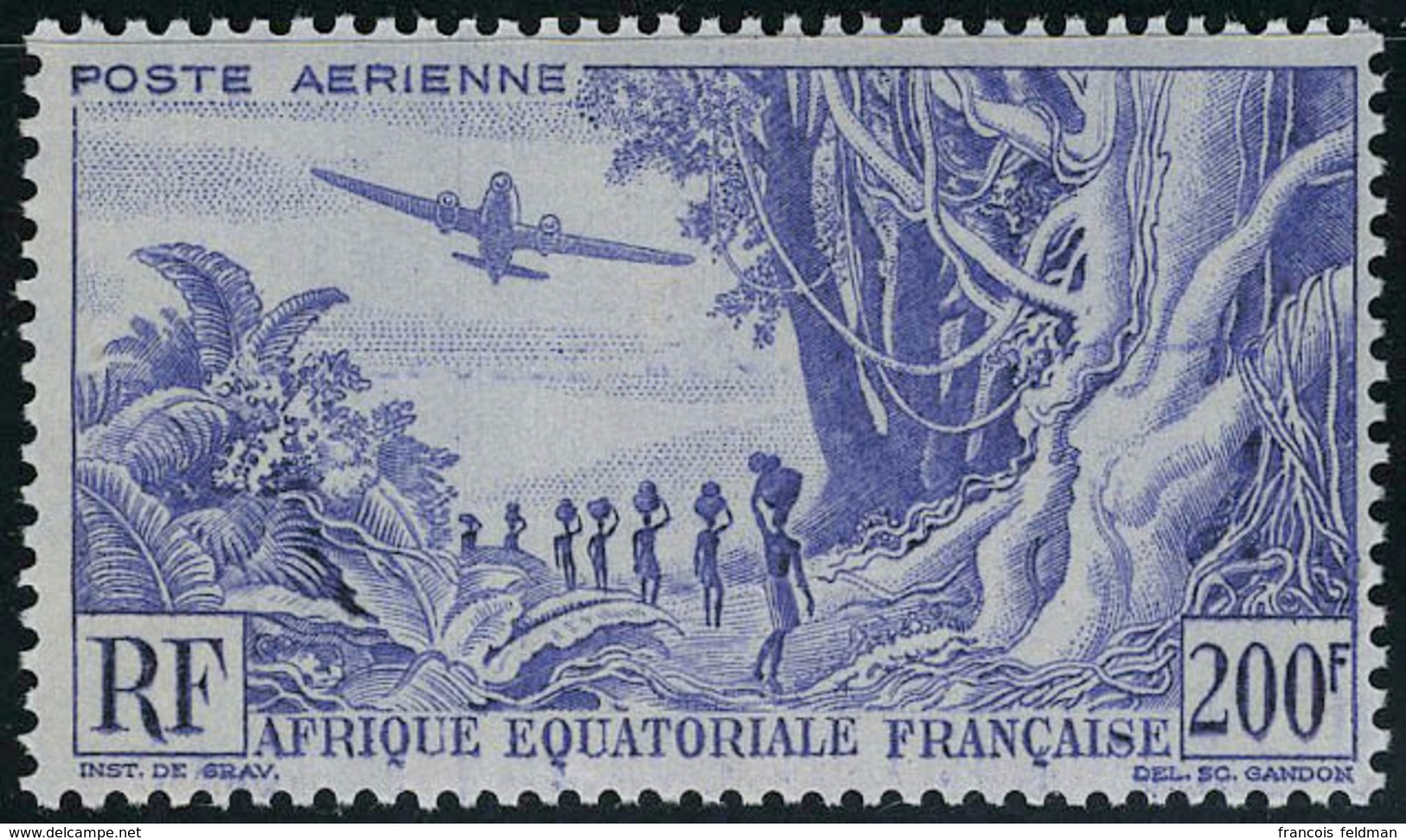 Neuf Sans Charnière N° 52B, 200f Caravanne De Porteur Violet Au Lieu De Bleu T.B. Maury - Altri & Non Classificati